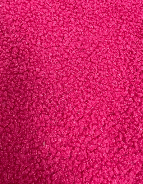 Heavy Polyester Mechanical Stretch Soft Faux Sherpa Fleece Fabric - Sage, Black, Green, Fuchsia, Beige, 59-61" Wide