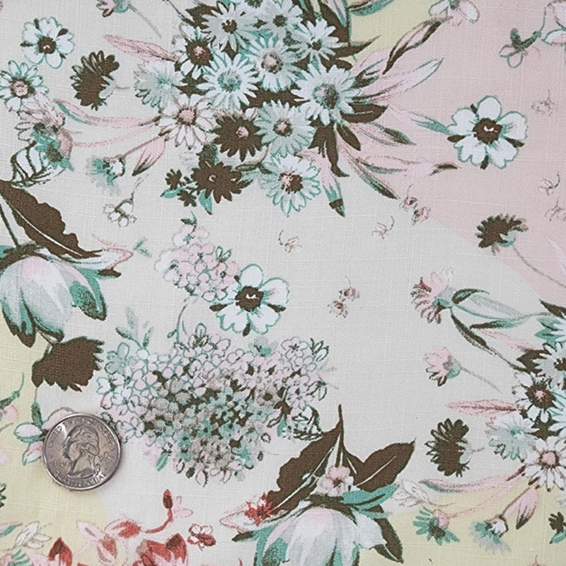 1 Yard Rayon Lightweight Slub Fabric Neutral For Stylish Clothing 55/58 inches Width