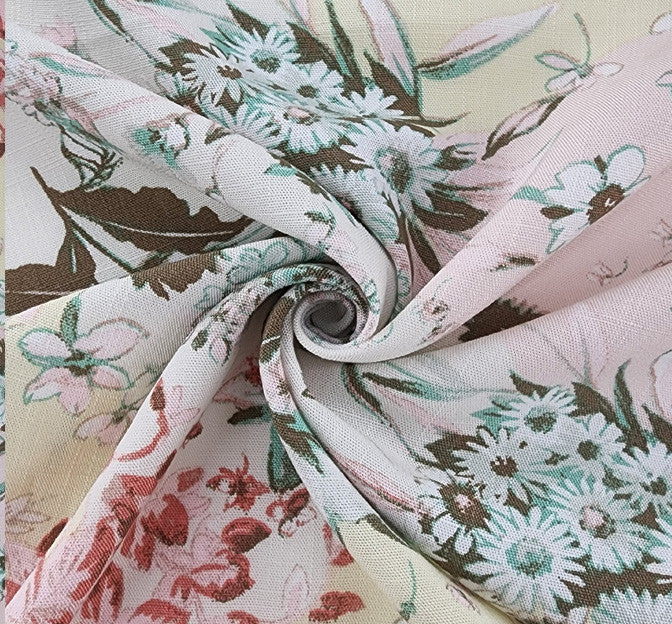 Rayon Slub 1D1642 Neutral Rayon Fabric - Neutral, 55/58" Width