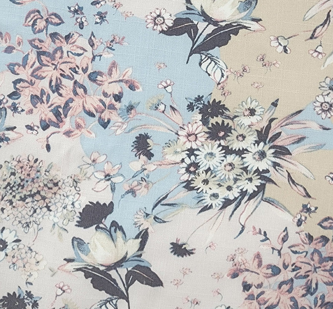 Rayon Slub 1D1642 Spring Blue Rayon Fabric - Spring Blue, Slub Texture, 55/58" Width