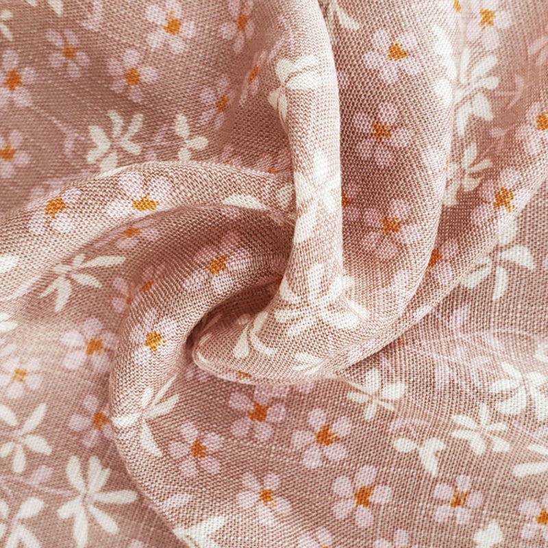 1 Yard Cookie Doe Rayon Slub Fabric 55/56" Lightweight Soft Textured Fabric for Apparel