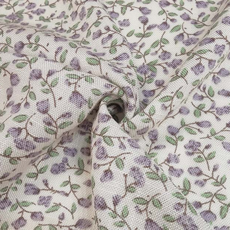 1 Yard Lilac Marble Rayon Slub Linen-Feel Fabric for Skirts Dresses Sewing Crafts Width 55/56"