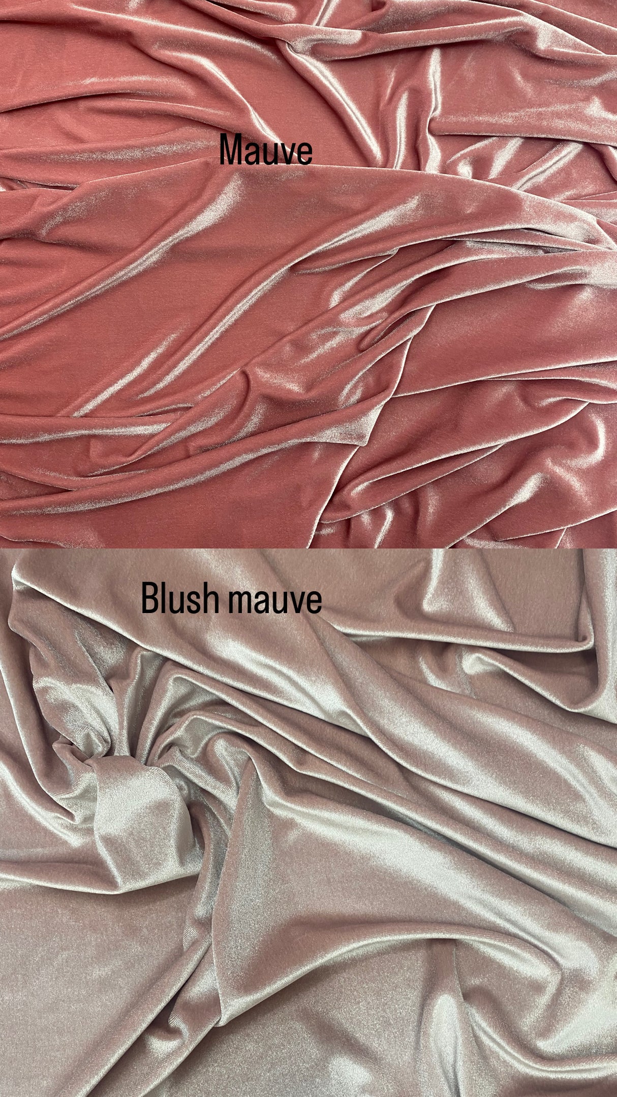 Mauve Stretch Velvet Fabric - Mauve, 58"-60" Width