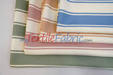 Rustic Linen Stripe Polyester Fabric - Yarn-Dyed Horizontal Stripes, 56/58" Width (1 Yard)