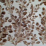 Beaded Sequined Lace Fabric
