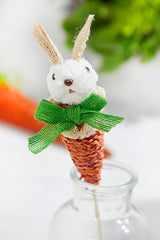 13.75" Rabbit Carrot Spray – Whimsical Easter Floral Accent