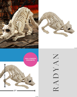 7 3/4" Raccoon Skeleton Plastic Outdoor Halloween Decoration