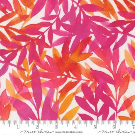 Cotton Leaf Blender Fabric Radiant Pink 44/45"