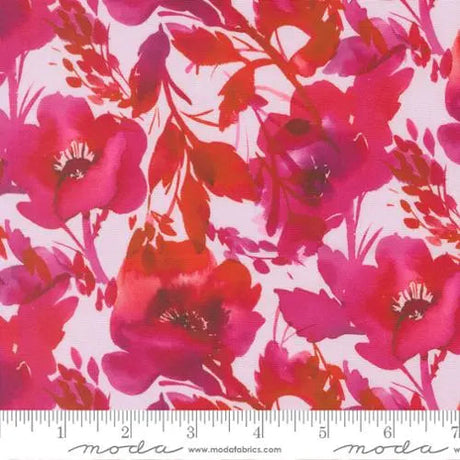 Cotton Fabric Radiant Pink Poppies 44/45"