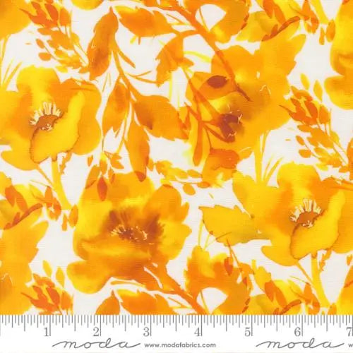 Cotton Poppies Fabric 44/45" Radiant Sunshine