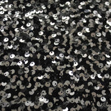 Stretch Mesh Sequin Fabric Black