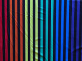 Swim Knit Polyester Spandex Rainbow and Black Stripe