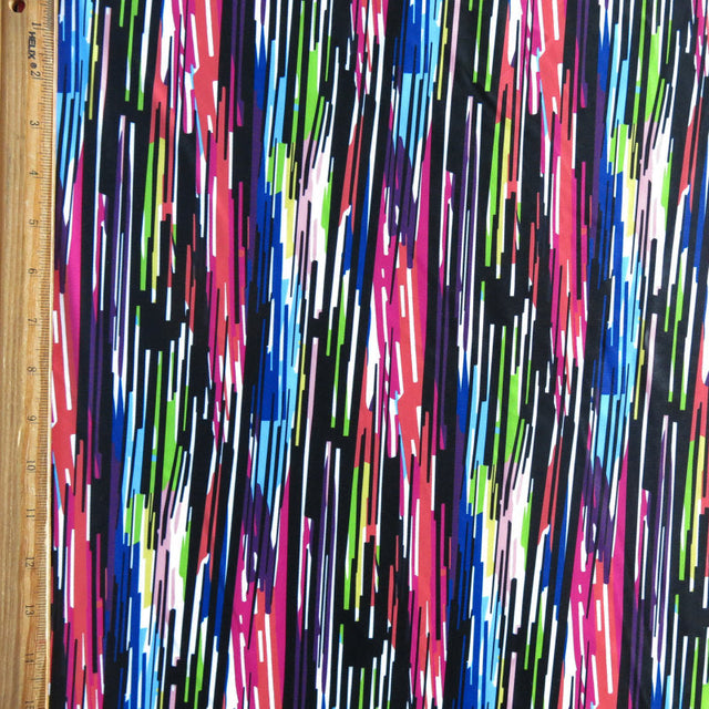 Swim Knit Rainbow Static Poly Spandex Fabric