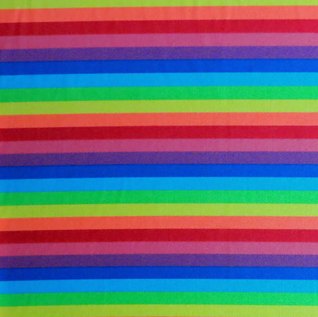 Swim Knit Rainbow Stripe Nylon Spandex