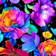 Quilting Cotton Petal Power Rainbow Florals Timeless Treasures