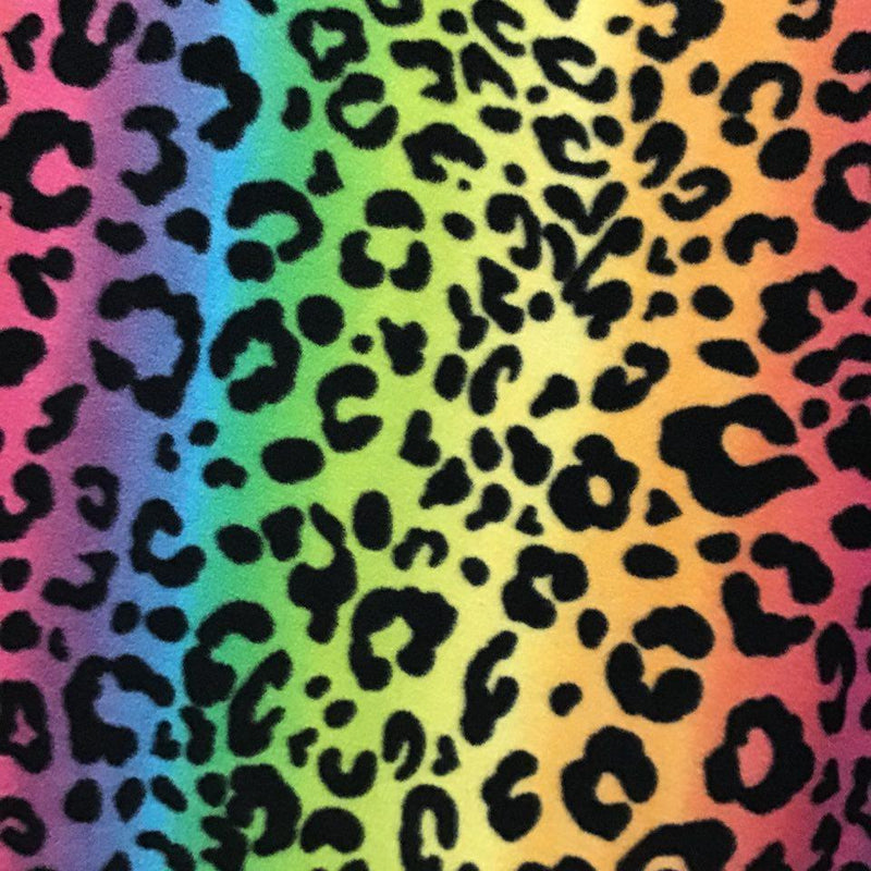 Leopard Print Polar Fleece Fabric - Leopard Print, 60" Width (1 Yard)