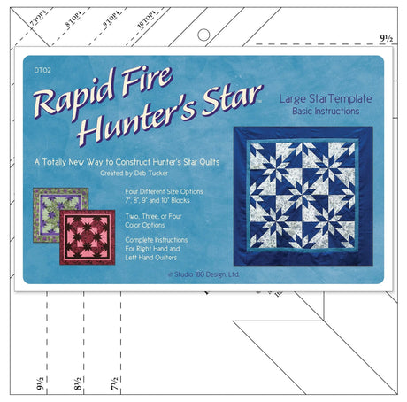 Quilting Template Acrylic Rapid Fire Hunter's Star Large