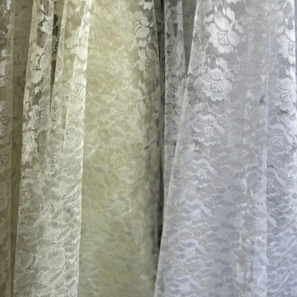 1 Yard Delicate Raschel Lace Fabric for Apparel & Decor 60" Width