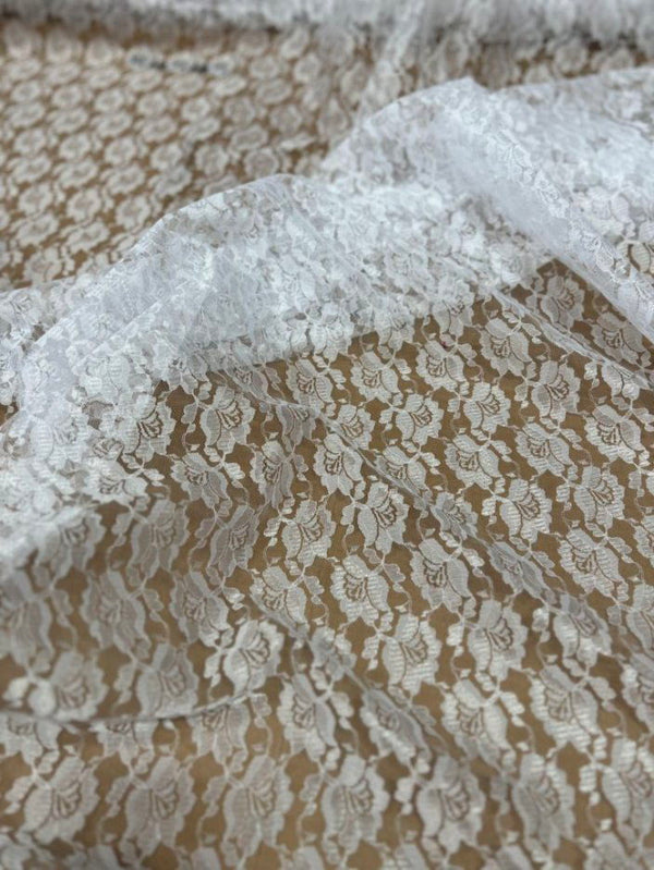 1 Yard Delicate Raschel Lace Fabric for Apparel & Decor 60" Width
