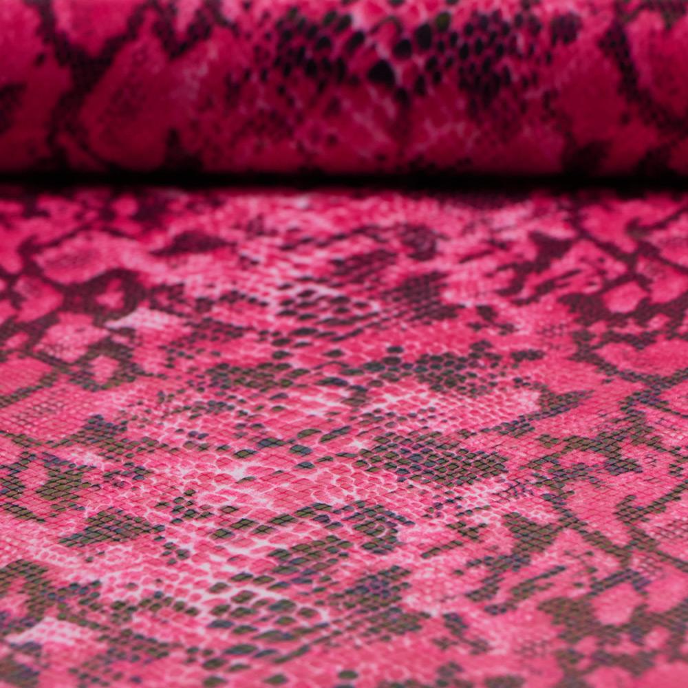 Rattlesnake Foil Printed Polyester Spandex Fabric - Holographic Foil, 4-Way Stretch, 54/56" Width (1 Yard)