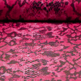 Rattlesnake Foil Printed Polyester Spandex Fabric - Holographic Foil, 4-Way Stretch, 54/56" Width (1 Yard)