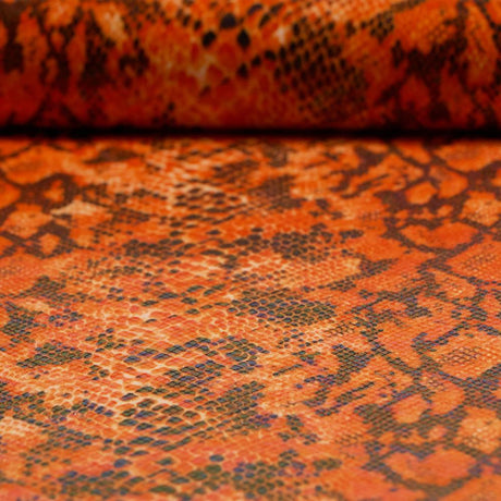 Rattlesnake Foil Printed Polyester Spandex Fabric - Holographic Foil, 4-Way Stretch, 54/56" Width (1 Yard)