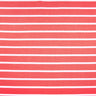 Rayon Spandex Jersey Knit Fabric Coral White Stripes
