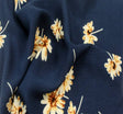 Rayon Crinkle 1D566 100% Rayon Fabric - Navy/Ivory Crinkle Print, 52/54" Width