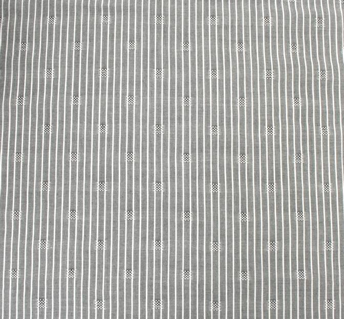 Rayon Dobby Pin Stripe 1D1034 Rayon Fabric - Gray/Ivory Pin Stripe, 57/58" Width (1 Yard)