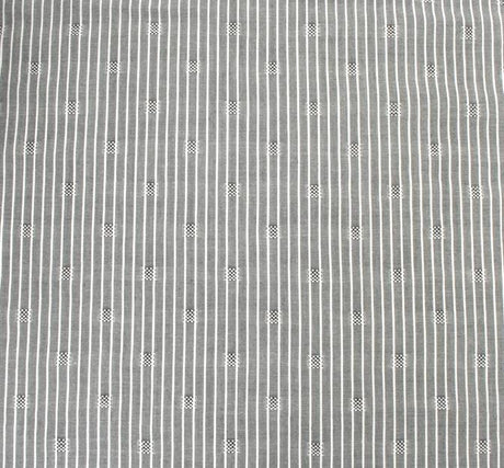 Rayon Dobby Pin Stripe 1D1034 Rayon Fabric - Gray/Ivory Pin Stripe, 57/58" Width (1 Yard)