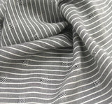 1 Yard Gray or Ivory Rayon Dobby Pinstripe Fabric 57/58" Wide for Shirts & Dresses