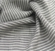 Rayon Dobby Pin Stripe 1D1034 Rayon Fabric - Gray/Ivory Pin Stripe, 57/58" Width (1 Yard)