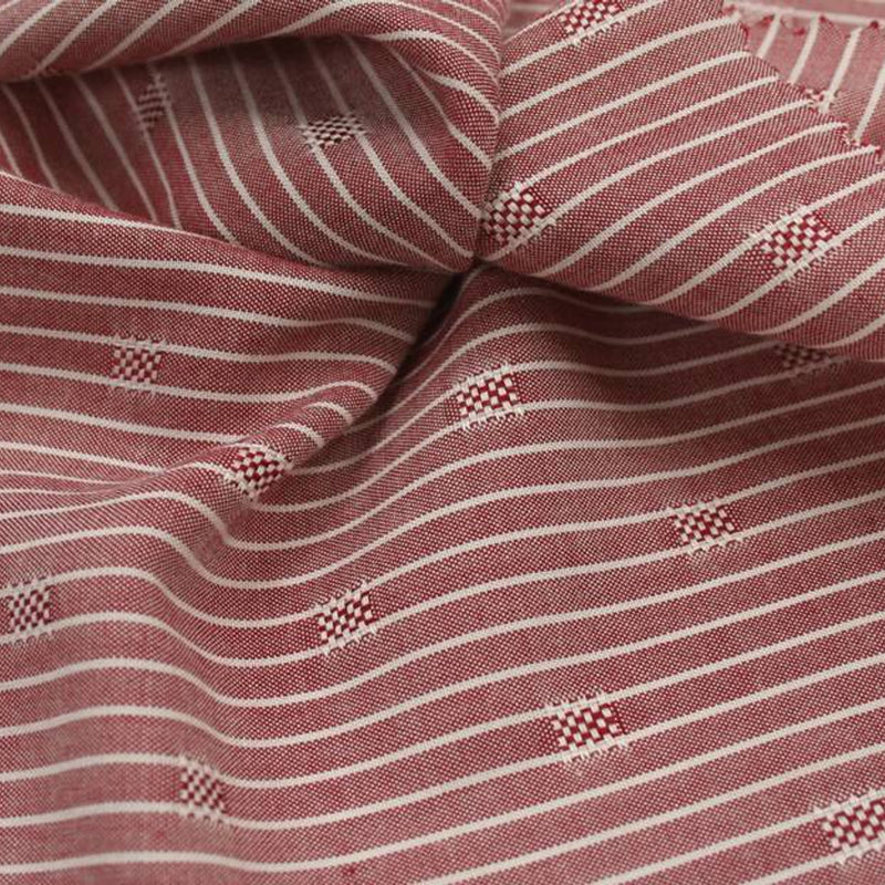 1 Yard Rayon Dobby Pin Stripe Mauve 57/58" Apparel Fabric Lightweight, Soft Hand Finish