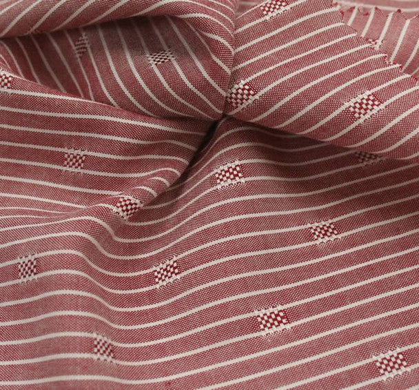 1 Yard Mauve Rayon Dobby Stripe Fabric For Blouses And Dresses Soft Lightweight 57/58" Wide