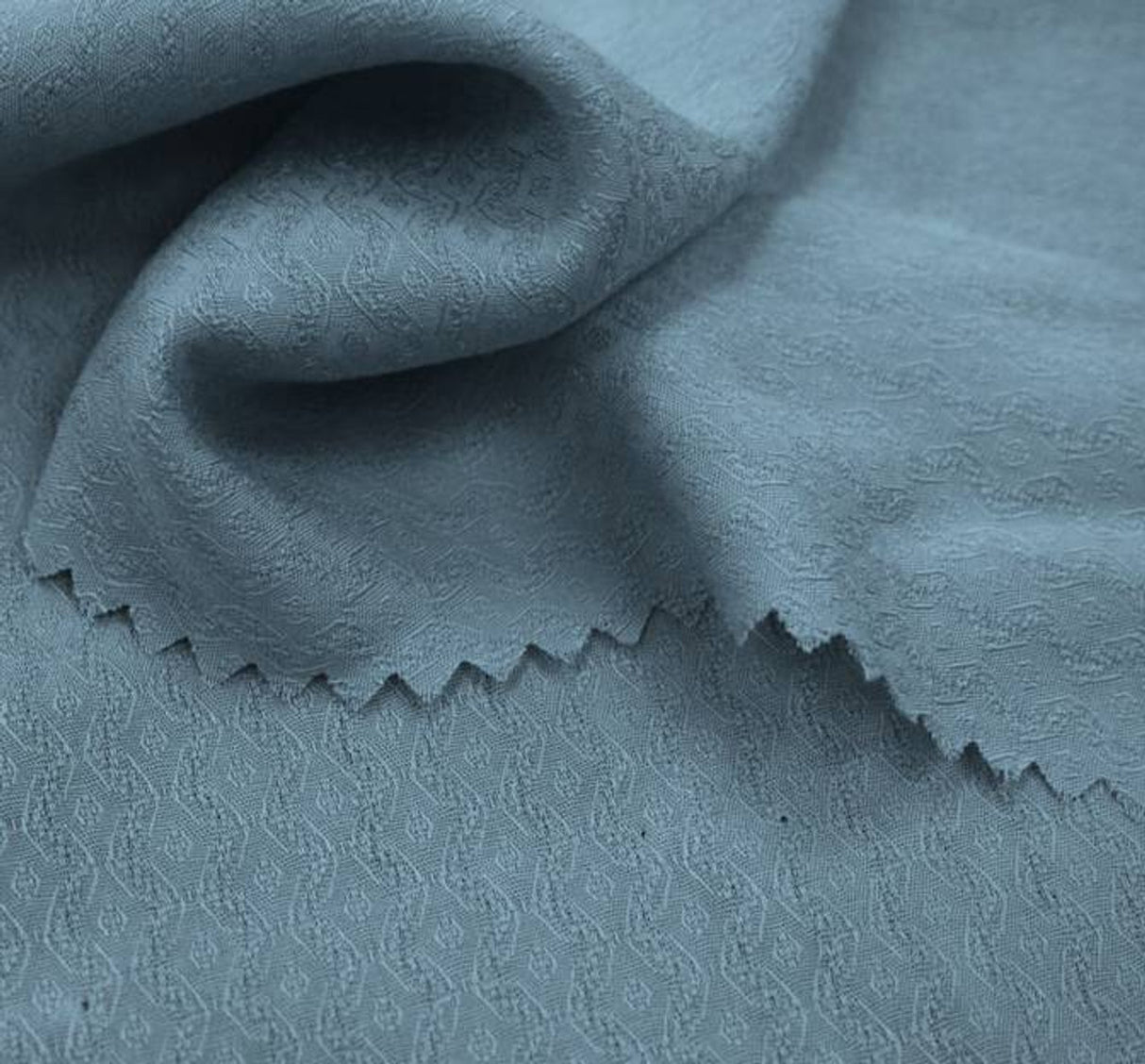 1 Yard Rayon Jacquard Diamond Ice Blue Fabric for Dresses Trousers and Décor 53/54" Width