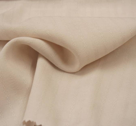 Rayon Jacquard 1D764 Ecru Rayon Fabric - Ecru Jacquard, 54/55" Width (1 Yard)