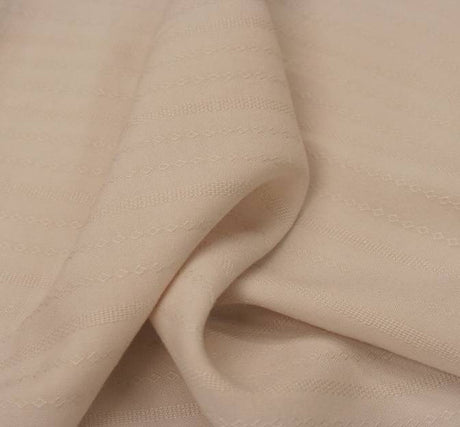 1 Yard Rayon Jacquard Fabric Ecru 54/55" Wide Lightweight Apparel Material
