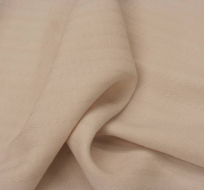 Rayon Jacquard 1D764 Ecru Rayon Fabric - Ecru Jacquard, 54/55" Width (1 Yard)