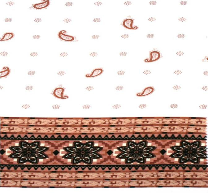 Rayon Poplin Print 1D647 Rayon Fabric - Off White/Pink Print, 54/55" Width (1 Yard)