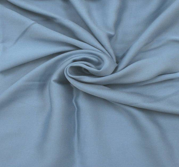 1 Yard Rayon Satin Stretch Fabric Denim Blue 53/54" Wide Soft Drape Apparel & Décor Fabric
