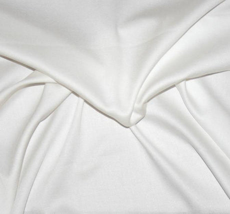Rayon Satin Stretch Rayon Spandex Fabric - Solid Ivory, 53/54" Width (1 Yard)