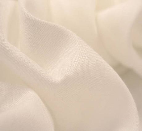 Rayon Challis PFP White Rayon Fabric - White, 56/57" Width (1 Yard)