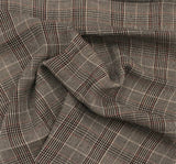 Rayon Yarn Dyed Plaid 1D1016 Rayon Fabric - Taupe/Black Plaid, 50/51" Width