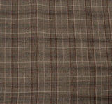 1 Yard Taupe Black Rayon Yarn Dyed Plaid Fabric, 50/51" Wide, Lightweight Apparel Material