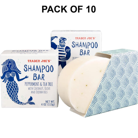 Trader Joe’s Peppermint & Tea Tree Shampoo Bar | Green-Flecked Appearance | 4 Oz