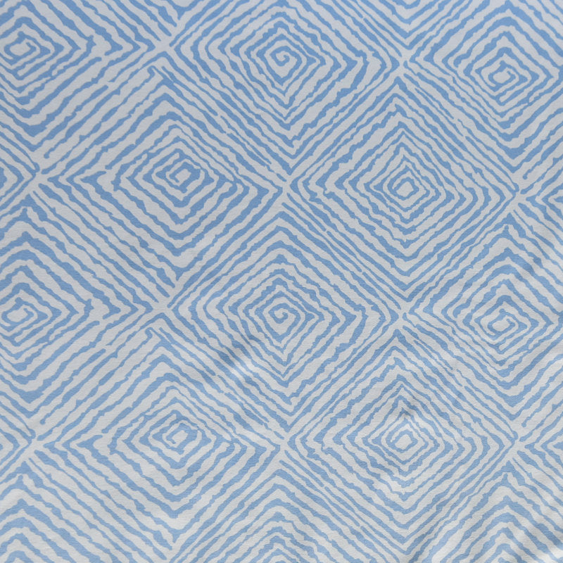 Poly Lycra Knit Fabric Reaction Blue Corners