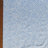 Poly Lycra Knit Fabric Reaction Blue Corners