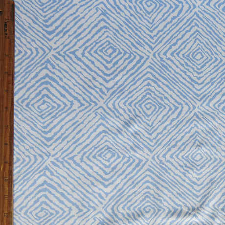 Poly Lycra Knit Fabric Reaction Blue Corners