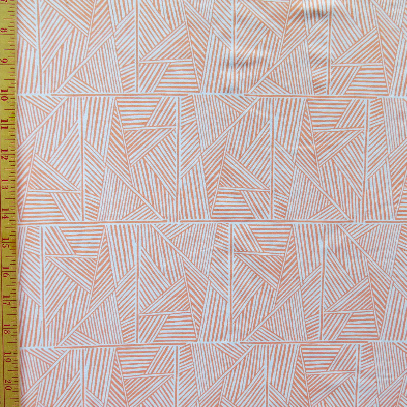 Poly Lycra Knit Fabric Reaction Peach Pie 31 Remnant