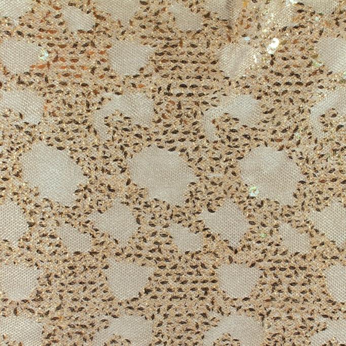 Rebel Stretch Mesh Sequin Polyester Spandex Fabric - Black/Purple, Gold/Clear, White/Clear/Silver, 54" Width (1 Yard)
